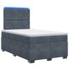 vidaXL Pat boxspring cu saltea Gri &icirc;nchis 120 x 200 cm Catifea