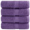 vidaXL Prosoape de baie premium SOLUND, 4 buc., violet, 30x30 cm, 600 g/m&sup2;