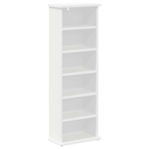 vidaXL Dulap pentru CD-uri Alb 32 x 17 x 92 cm Lemn prelucrat
