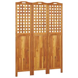 vidaXL Paravan de cameră 3 panouri 121,5x2x180 cm lemn masiv de acacia