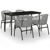 vidaXL Set mobilier de grădină, 5 piese, gri