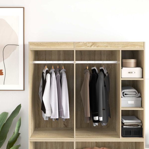 vidaXL Șină pentru dressing 12 pcs Argintiu 764 x 15 x 29 mm