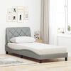 vidaXL Pat cu saltea, gri deschis, 80x200 cm, textil