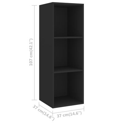 vidaXL Set de dulapuri TV, 3 piese, negru, PAL