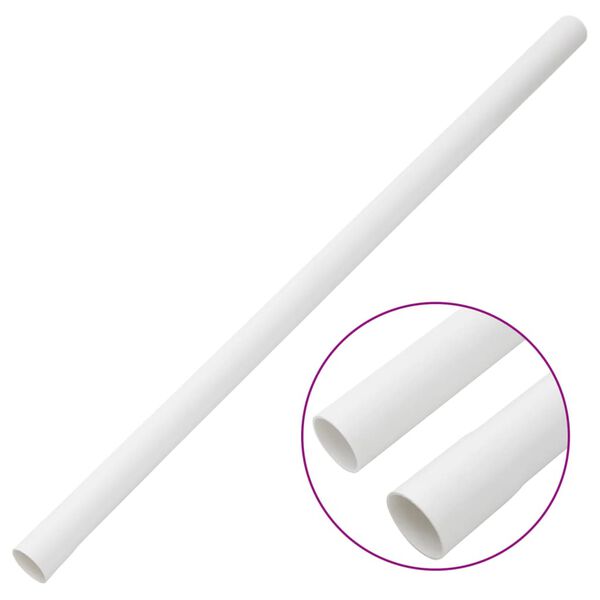 vidaXL Șine de cabluri cu cleme, &Oslash;30 mm, 30 m, PVC