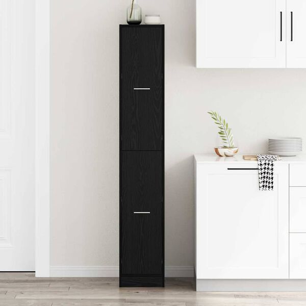 vidaXL Cabinet de Apotecă Stejar negru 30 x 41 x 174.5 cm