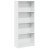 vidaXL Bibliotecă, alb extralucios, 60x24x143 cm, lemn prelucrat