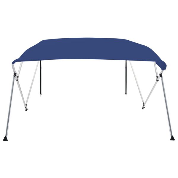 vidaXL Parasolar barcă Bimini cu 4 arcuri, albastru, 243x180x137 cm