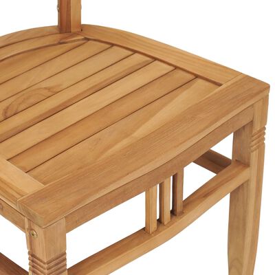 vidaXL Set de masă pentru grădină, 3 piese, lemn masiv de tec