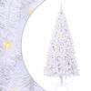 vidaXL Brad de Crăciun artificial cu 300 LED Alb 240 cm PVC și Oțel