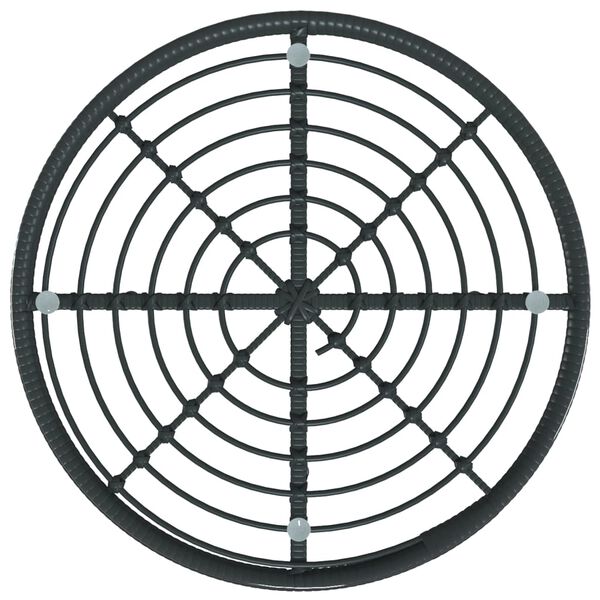 vidaXL Masă de bucătărie, Ø80 cm , sticlă securizată și oțel