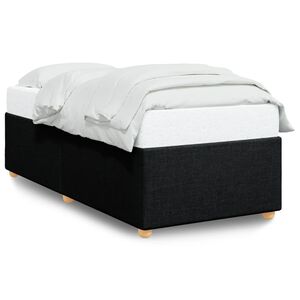 vidaXL Cadru de pat fără saltea, material textil negru, simplu