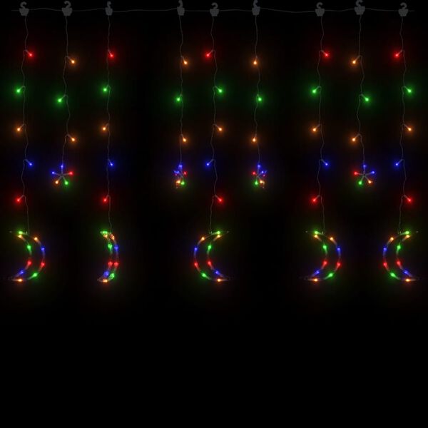 vidaXL Lumini lună și stele, 345 LED-uri, multicolor, cu telecomandă