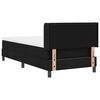 vidaXL Pat cu arcuri cu headboard Manual Negru 200 x 80 cm țesătură