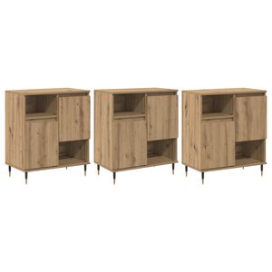 vidaXL Bufeturi 3 pcs Stejar Artizanal