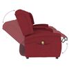 vidaXL Fotoliu rabatabil masaj 4 locuri și suport pahar, roșu vin