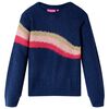 vidaXL Pulover pentru copii tricotat, bleumarin, 140