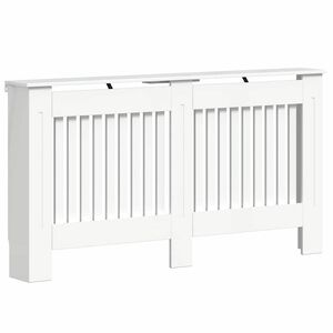 vidaXL Capac pentru radiator Alb lucios 152 x 19 x 81,5 cm