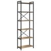 vidaXL Raft pentru cărți Stejar Artizanal 60 x 30 x 189,5 cm