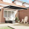 vidaXL Cortina Retractabilă Negru 350 x 250 cm Material textil și oțel