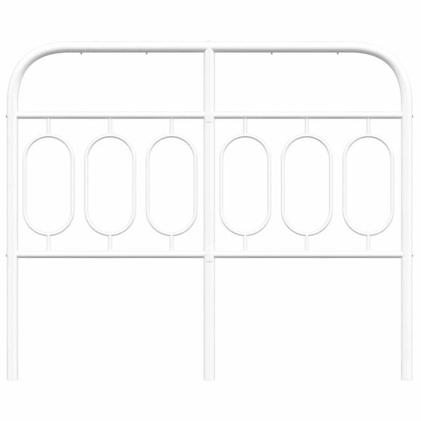 vidaXL Tăblie de pat de schimb metalică, alb, 120 cm