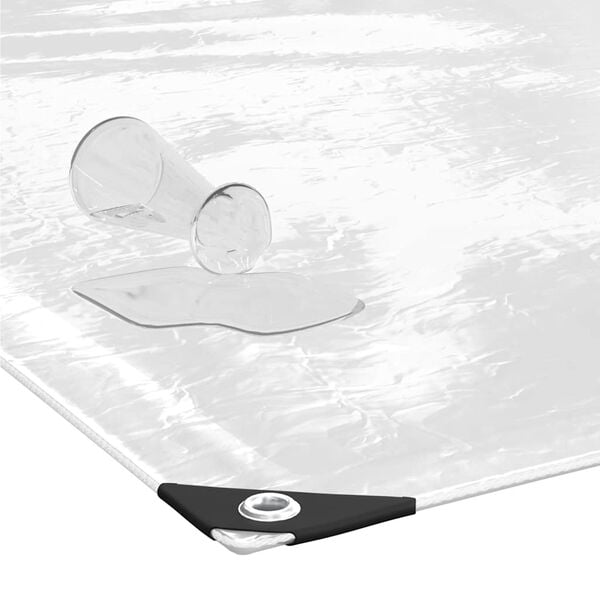 vidaXL Prelata transparenta cu ochiuri 2x8 m PVC