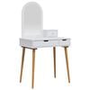 vidaXL Set de Dressing FAUSKE 3 buc. Alb 76 x 50 x 143 cm