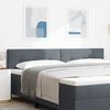 vidaXL Tăblie cap cu headboard Gri &icirc;nchis 200 cm Piele artificială