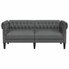 vidaXL Canapea Chesterfield Gri închis 182.5 x 74.5 x 74.5 cm țesătură