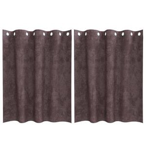 vidaXL Cortine din catifea 2 buc. Maro 140 x 140 cm Catifea