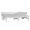 vidaXL Pat extensibil de zi, alb, 2x(90x200) cm, lemn masiv de pin