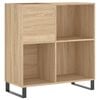 vidaXL Dulap pentru discuri stejar sonoma 84,5x38x89 cm lemn compozit