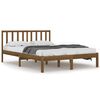 vidaXL Cadru de pat mic dublu, maro miere, 120x190 cm, lemn masiv pin
