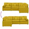 vidaXL Canapea modulară cu perne, galben, catifea