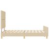 vidaXL Cadru de pat cu headboard Crem 120 x 200 cm țesătură