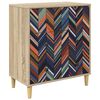 vidaXL Comodă cu sertare OMMEN Imprimare geometrică 66 x 36,5 x 75 cm