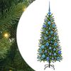 vidaXL Brad de Crăciun artificial cu 150 LED Verde 120 cm PE și PVC