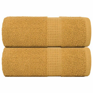 vidaXL Prosoape de baie, FROGN, 2 buc., aurii, 30x30 cm, 360 g/m&sup2;