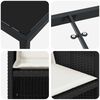 vidaXL Set de masă pentru grădină cu pernă 5 pcs Negru poliratan