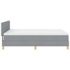 vidaXL Pat boxspring cu saltea Gri deschis 140 x 190 cm țesătură