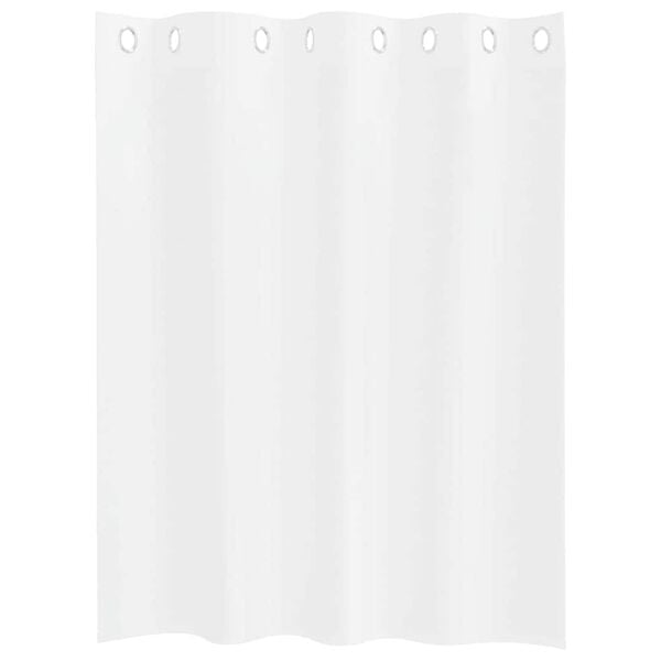 vidaXL Cortină din Voile cu perdele 2 pcs Alb 140 x 140 cm Poliester