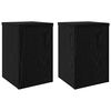vidaXL Suport pentru plante 2 buc. Stejar Negru 20 x 20 x 30 cm