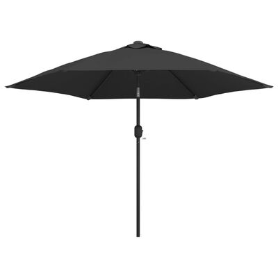vidaXL Umbrelă de soare de exterior, stâlp din metal, 300 cm, antracit