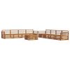 vidaXL Set de canapele de exterior 9 pcs natural Lemn Solid de Acacia