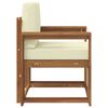 vidaXL Canapea de exterior Lemn de acacia solid și poliester natural