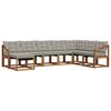 vidaXL Set de canapele de exterior 8 buc. Gri natural și deschis