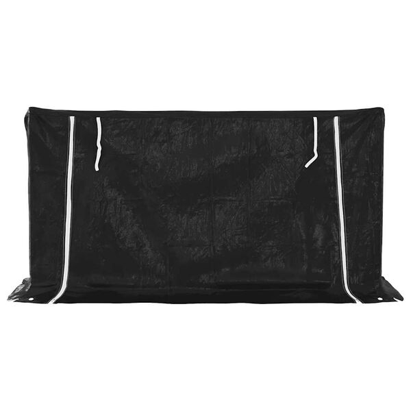 vidaxL Raft pentru lemn de foc cu capac de ploaie otel galvanizat