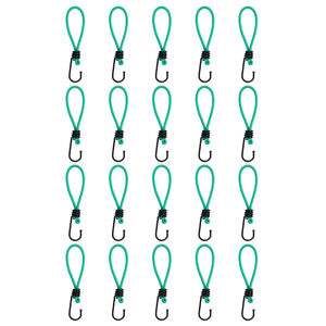 vidaXL Corzi elastice cu c&acirc;rlige, 20 buc., 15 cm