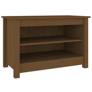 vidaXL Bancă pentru pantofi, maro miere, 70x38x45,5 cm, lemn masiv pin