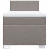 vidaXL Pat box spring cu saltea, gri taupe, 80x200 cm, textil